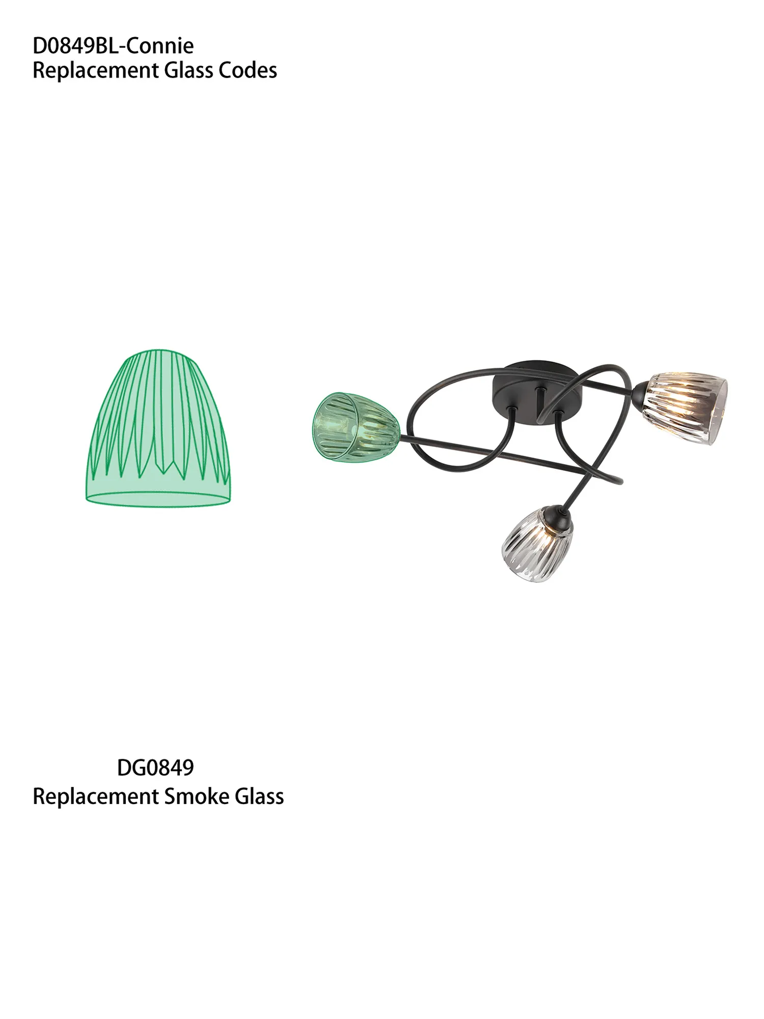Connie Replacement Parts Deco Replacement Glass Parts